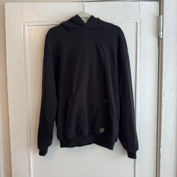 P&Co Carver Heavy Workwear Hoodie - Washed Black Medium - Picture 1 of 8